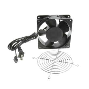 ventilador axial compacto, de 4 pulgadas, 100 cfm, 115 vca, de acero, color negro