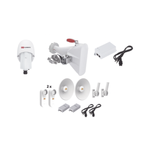 kit completo para wisp, kit de a5x y adaptador tpa a5x, antena sectorial hg3tpa60 de 60º, y 2 kit c5xptpkit3, ideal para hasta 7 km, poes y cables de alimentación incluidos.