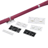 montaje sujetador para cable de 4 vías, con adhesivo, 25.4 x 25.4mm (1in x 1in), color blanco, uso en interior, 1 pieza