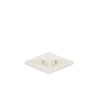 montaje sujetador para cable de 4 vías, con adhesivo, 25.4 x 25.4mm (1in x 1in), color blanco, uso en interior, 1 pieza