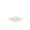 montaje sujetador para cable de 4 vías, con adhesivo, 25.4 x 25.4mm (1in x 1in), color blanco, uso en interior, 1 pieza