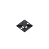 montaje sujetador para cable de 4 vías, con adhesivo acrilico, 25.4 x 25.4mm (1in x 1in), color negro, uso en exterior, 1 pieza