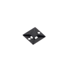 montaje sujetador para cable de 4 vías, con adhesivo acrilico, 25.4 x 25.4mm (1in x 1in), color negro, uso en exterior, 1 pieza