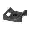 sujetador para cable, con adhesivo, 28.5 x 28.5 mm (1.12 in x 1.12 in), color negro, paquete de 100pz