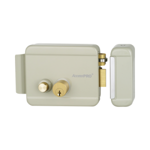 cerradura eléctrica con botón de salida/ incluye llave / exterior / derecha