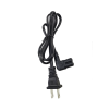 cable de alimentación eléctrica para 120 240 vca / 1 metro / 2 clavijas tipo americano / conector en forma tipo l
