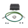kit de tierra física de cable blindado 6 awg. color verde / amarillo con terminación en extremos.