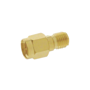 adaptador en línea, de conector sma macho a sma hembra inverso, oro/ oro/ teflón.