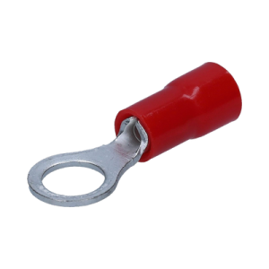 terminal tipo ojo / 1 / 4 " / 22 16 awg / rojo / paquete de 25 piezas.