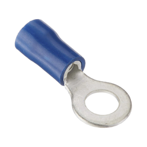 terminal tipo ojo / 1 / 4 " / 16 14 awg / azúl / paquete de 25 piezas.
