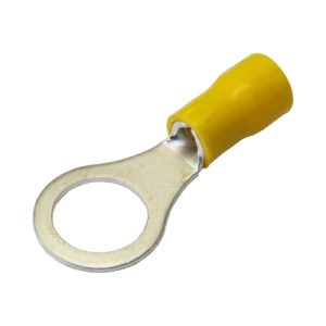 terminal tipo ojo / 1 / 4" / 12 10 awg / amarillo / paquete de 25 piezas.