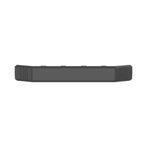 unión recta para canaleta de piso afr4bcbl6, material pvc rígido, color negro