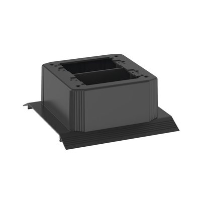 caja de conexión doble, para uso con canaleta de piso afr4bcbl6, material pvc rígido, color negro caja de conexión doble, para uso con canaleta de piso afr4bcbl6, material pvc rígido, color negro