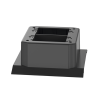 caja de conexión doble, para uso con canaleta de piso afr4bcbl6, material pvc rígido, color negro