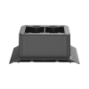 caja de conexión doble, para uso con canaleta de piso afr4bcbl6, material pvc rígido, color negro