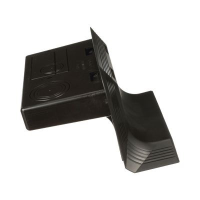 accesorio de conexión a pared, para uso con canaleta de piso afr4bcbl6, material pvc rígido, color negro accesorio de conexión a pared, para uso con canaleta de piso afr4bcbl6, material pvc rígido, color negro