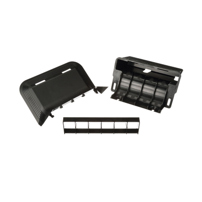 accesorio de conexión a pared, para uso con canaleta de piso afr4bcbl6, material pvc rígido, color negro accesorio de conexión a pared, para uso con canaleta de piso afr4bcbl6, material pvc rígido, color negro