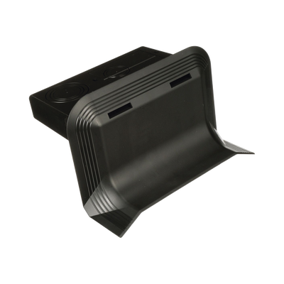 accesorio de conexión a pared, para uso con canaleta de piso afr4bcbl6, material pvc rígido, color negro accesorio de conexión a pared, para uso con canaleta de piso afr4bcbl6, material pvc rígido, color negro