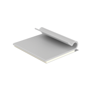 clip adhesivo tipo j, para cables de hasta 4.8 mm de diámetro, uso interior, color gris, paquete de 100pz