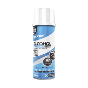 alcohol isopropilico en aerosol para limpieza de equipos de vídeo, fibra óptica, cómputo, y equipo telefónico 250 ml