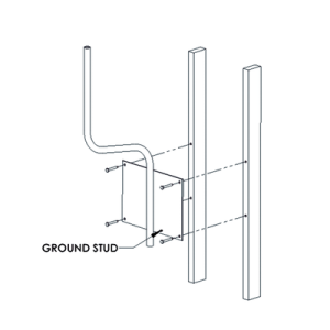 soporte para montaje en pared compatible con linea de antenas omni b