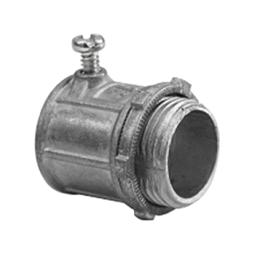 conector de 1" para tubo pared delgada con tornillos opresores.