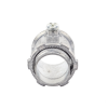 conector de 3/4" para tubo pared delgada con tornillos opresores.