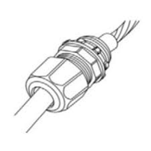 conector glándula con contratuerca plástico de 13 mm.
