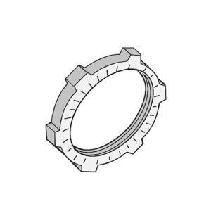 contratuerca metálica zamac de 4" (100 mm)