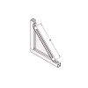 base rectangular con 2 perforaciones para perfil sencillo.