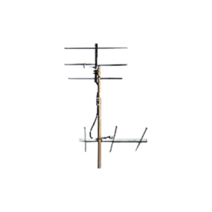 juego de 2 antenas bi direccionales reforzadas de 3 elementos para tv.