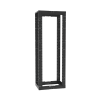 rack de cuatro postes estándar de 19", rieles roscados #12 24, profundidad ajustable de 23 a 42 in, 45 unidades de rack, color negro