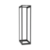 rack de cuatro postes estándar de 19", rieles roscados #12 24, profundidad ajustable de 23 a 42 in, 45 unidades de rack, color negro