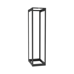 rack de cuatro postes estándar de 19", rieles roscados #12 24, profundidad ajustable de 23 a 42 in, 45 unidades de rack, color negro