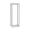 rack de cuatro postes estándar de 19", rieles roscados #12 24, profundidad ajustable de 23 a 42 in, 45 unidades de rack, color blanco