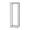 rack de cuatro postes estándar de 19", rieles roscados #12 24, profundidad ajustable de 23 a 42 in, 45 unidades de rack, color blanco