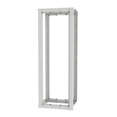 rack de cuatro postes estándar de 19", rieles roscados #12 24, profundidad ajustable de 23 a 42 in, 45 unidades de rack, color blanco rack de cuatro postes estándar de 19", rieles roscados #12 24, profundidad ajustable de 23 a 42 in, 45 unidades de rack, color blanco