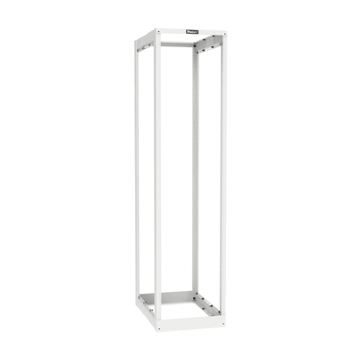rack de cuatro postes estándar de 19", rieles roscados #12 24, profundidad ajustable de 23 a 42 in, 45 unidades de rack, color blanco rack de cuatro postes estándar de 19", rieles roscados #12 24, profundidad ajustable de 23 a 42 in, 45 unidades de rack, color blanco
