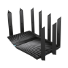 router wifi 6 triple banda ax6600 mu mimo / 1 puerto wan/lan 2.5 gbps / 1 puerto wan/lan 1gbps / 3 puertos lan 1gbps / 2 puerto usb 3.0 / onemesh ™ / adminitración app (tether) o página web / protección homeshield