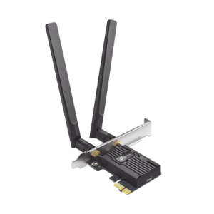 adaptador pcie inalámbrico doble banda ax3000 mbps / seguridad inalámbrica wpa3 /antena de alta ganancia / tecnología mu mumo 2x2 / soporte de perfil bajo y altura completa / bluetooth 5.2