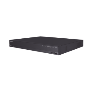 nvr 16 canales grabacion hasta 8mp / h.265 / p2p wisenet / 16 puertos poe plug and play / 80 mbps para grabacion.