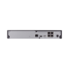 nvr 4 canales grabacion hasta 8mp / h.265, h.264 / p2p wisenet / 4 puertos poe plug and play / soporta 1 disco duro (no incluido).