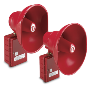 altavoz amplificado, 15w, aprobado por csfm y listado contra incendios ul, 24 vcd, color rojo