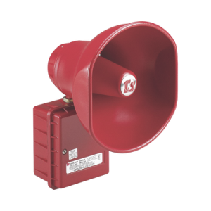 altavoz amplificado, 30 watts, aprobado por csfm y listado contra incendios ul, 24 vcd, color rojo