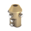 adaptador de punta pararrayo pdc en mástil 1 1/2".