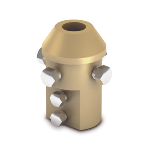 adaptador de punta pararrayo pdc en mástil 1 1/2".