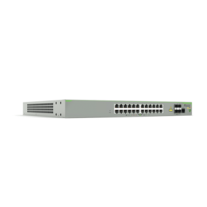 switch poe+ administrable centrecom fs980m, capa 3 de 24 puertos 10/100 mbps + 4 puertos sfp, 375 w