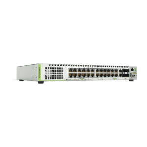 switch stackeable capa 3, 24 puertos 10/100/1000 mbps + 2 puertos sfp combo + 2 puertos sfp+ 10 g stacking
