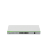 switch poe+ gigabit websmart de 16 puertos 10/100/1000 mbps (2 x combo) + 2 puertos gigabit sfp (combo), 185 w