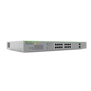 switch poe+ gigabit websmart de 16 puertos 10/100/1000 mbps (2 x combo) + 2 puertos gigabit sfp (combo), 185 w